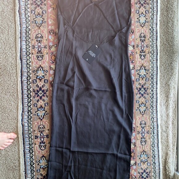 4th & Reckless Black Strappy Midi Dress Size Medium NWT - Picture 8 of 11